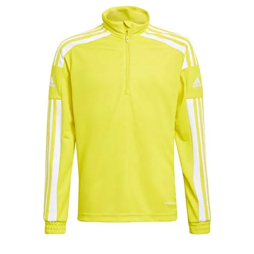 adidas Unisex Kinder Squadra 21 Training Top - Team Yellow/White, 15-16 Jahre - Trainingsbekleidung mit regulärem Schnitt, feuchtigkeitsabsorbierend und aus 100% recyceltem Polyester für umweltbewusste Sportler.