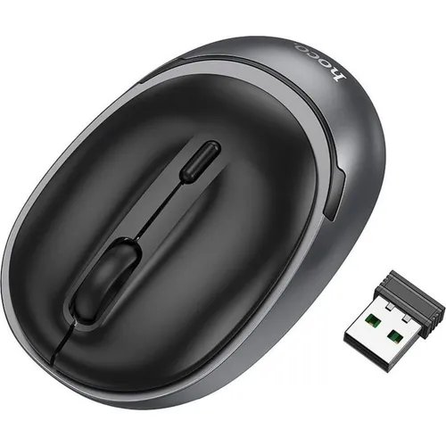 Hoco Headphone with microphone computer wireless mouse 2,4G 1600 dpi GM34 black metal gray (Kabellos) (52527057)