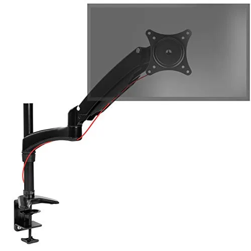 Duronic DM551X2 Monitorhalterung - höhenverstellbare Tischhalterung für 15-27 Zoll Bildschirme, flexible Positionierung mit 360° Rotation und integriertem Kabelmanagement