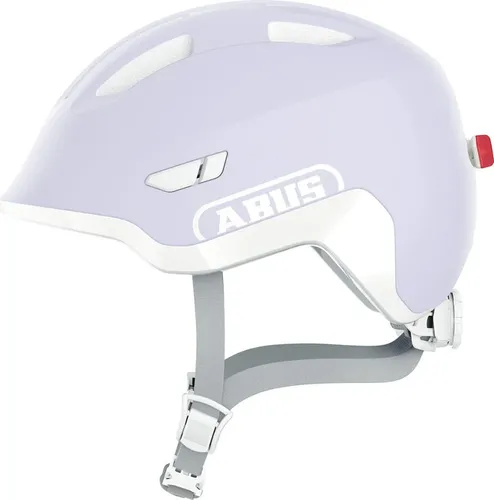 ABUS Kinderhelm Smiley 3.0 ACE LED - Sicherer Fahrradhelm für Mädchen und Jungs mit Licht - Fahrradhelm mit tiefer Passform und Platz für einen Zopf, inklusive aufladbarem LED-Rücklicht für optimale Sichtbarkeit im Straßenverkehr.