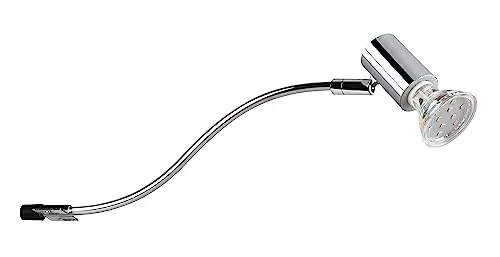 Trio Leuchten Badezimmer Spiegelleuchte Giada 283400106 - Moderne Spiegelleuchte aus Metall Chrom mit neigbarem Spot, ideal für Badezimmer. IP44 Schutzklasse und exklusive Leuchtmittel (1x GU10 max. 5 Watt) sorgen für optimale Beleuchtung.