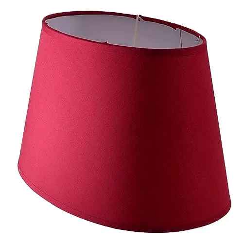 Lampenschirm oval aus Stoff H/B/L 20 x 22 x 33 cm (rot) in rot von B&S