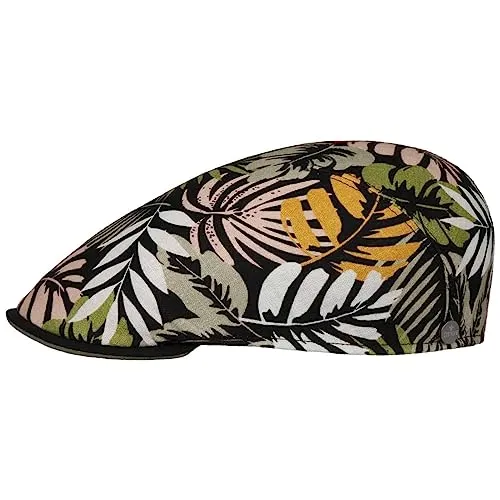 LIERYS Coloured Leaves Flatcap Schirmmütze Made in Italy Herren Frühling Sommer grün L (58-59 cm)