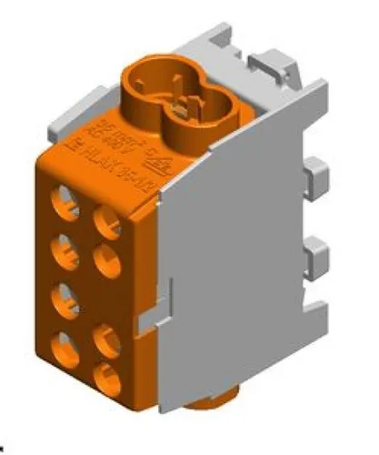 Pollmann 2080144 HLAK35-1/2M2br braun anreihbar Hauptleitungsabzweigklemme