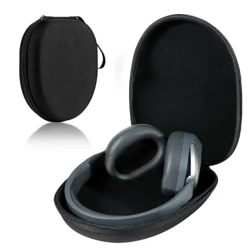 BNGXR Kopfhörer-Tasche über dem Ohr Universal Schutzhülle für Ohrstöpsel Reisetasche Tragbare Kopfhörer Tasche für Ohr/Over-Ear Headset, 21 * 18 * 6 cm, Schwarz