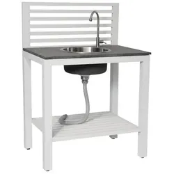 Outdoor Küche Bellac von Brafab – Moderne Gartenküche mit Edelstahl-Waschbecken - Gestalte Deine Outdoor-Oase mit der stilvollen Gartenküche Bellac. Die moderne Optik und das praktische Edelstahl-Waschbecken machen Kochen im Freien zum Erlebnis. Hochwertige Materialien garantieren Langlebigkeit und Komfort.