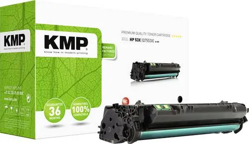 KMP Toner ersetzt HP 53X, Q7553X Kompatibel Schwarz - Diverse K - Hochwertiger Toner für bis zu 7000 Seiten, ideal für brillante Druckergebnisse und kosteneffiziente Lösungen.