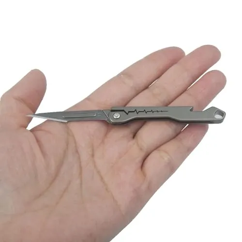 Tungyi Titan Taschenmesser für den täglichen Gebrauch mit 10 austauschbaren Schnellwechselklingen, ultra kompakt und leicht