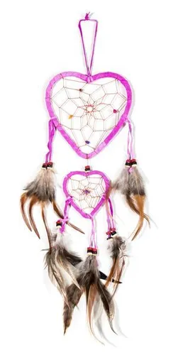 Schönes Traumfänger Herz Pink Dreamcatcher 11cm Durchmesser Ca 40cm