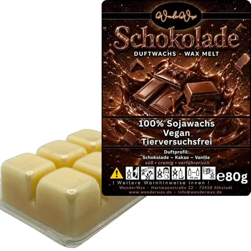 WonderWax Duftwachs Wax Melts für Duftlampe, 6 Würfel Duftmelt Wachsmelt Sojawachs Duftwachs Würfel für Raumdüfte, Wachs Duftöl Winter Indoor Schmelzen für Aromalampe Schokoladentraum
