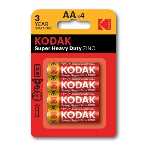 KODAK Extra Heavy Duty Zinc Blister, AA x 4 1,5V von Kodak