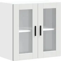 vidaXL Küchen-Hängeschrank Porto Weiß mit Glastür