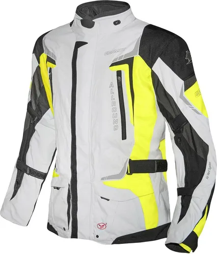 Germot Allround Motorrad Textiljacke 7XL, wasserdicht und atmungsaktiv - Motorradjacke für Herren in 7XL, wind- und wasserdicht mit HUMAX® Klimamembrane. Ideal für jede Fahrbedingung, bietet optimalen Schutz und Komfort.