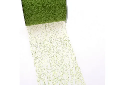 Deko AS Dekoband Spiderweb Tischband - 8cm grün - Rolle 25m - 67 030-R 80