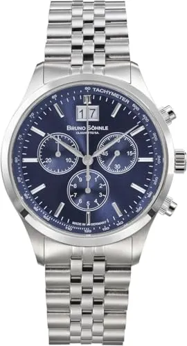 Bruno Söhnle Turin Chronograph Unisexuhr - Armbanduhren für Herren, elegantes Edelstahlgehäuse mit Saphirglas für hohe Kratzfestigkeit und Langlebigkeit.