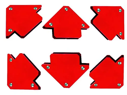Proteco-Werkzeug® Set 6 St. Schweißmagnet Schweissmagnet Montagewinkel Schweißwinkel Magnetwinkel 11 kg 85 x 85 mm