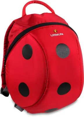LittleLife Kinderrucksack 'Animal' Marienkäfer 6 L - Kindertasche im Marienkäfer-Design, ideal für Kinder ab 3 Jahren. Bequem, sicher und mit abnehmbarer Sicherheitsleine für mehr Freiheit beim Spielen.