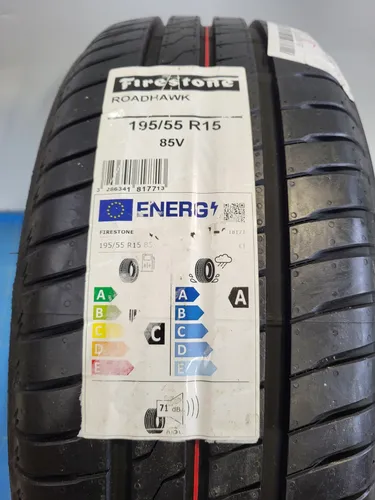 Firestone Roadhawk 195/55 R15 85V Sommerreifen - Hochwertiger Sommerreifen mit exzellenter Haftung und Stabilität, ideal für sicheres Fahren bei trockenen und nassen Bedingungen. Perfekt für kompakte Autos.