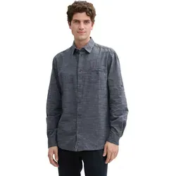 TOM TAILOR Langarmhemd mit Brusttasche - Freizeithemden aus 100% Baumwolle, atmungsaktiv und ideal für lässige Anlässe. Mit praktischer Brusttasche und modernem Kentkragen für einen stilvollen Look.