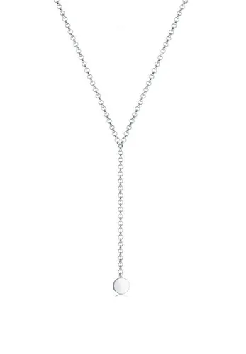 Elli Kette ohne Anhänger Choker Y-kette glänzend 925 Silber - Ketten ohne Anhänger, außergewöhnliche Y-Form für betontes Dekolleté, trendiges Geo Design für modebewusste Frauen, ideal für individuelle Layer-Looks.