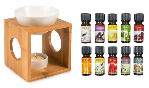 Levandeo® Duftlampe mit 10 Duftölen von Levandeo