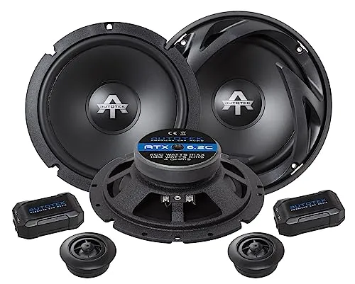 Autotek ATX 6.2C 2-Wege Einbaulautsprecher-Set - Car-HiFi-Lautsprecher mit 200W max. Leistung, ideal für kraftvollen Sound im Auto. Ausgestattet mit Polypropylen-Membran für klare Klangqualität.