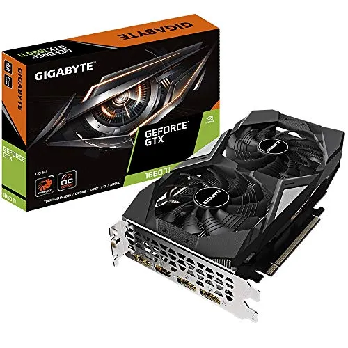 Gigabyte GeForce GTX 1660 Ti OC 6GD - Leistungsstarke Gaming Grafikkarte - Grafikkarten für Gamer: 6 GB GDDR6, WINDFORCE 2X-Kühlsystem für optimale Kühlung und hohe Leistung bei 4K Auflösung.
