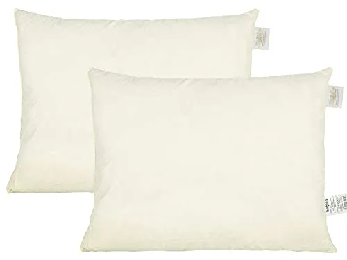 beties „PublikPrall“ Federkissen 2er Set (echte Federn) vielfältige Größenauswahl, waschbar traditionell gefertigt Farbe Creme (ca. 50x60 cm (100% Mehrfüllung) 2er Set)