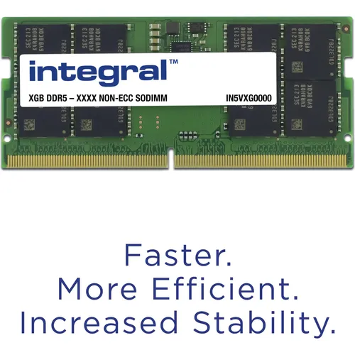 Integral 8GB SODIMM DDR5 4800MHZ UNBUF NO-ECC (1 x 8GB, 4800 MHz, DDR5-RAM, SO-DIMM) (IN5V8GNHWBX)
