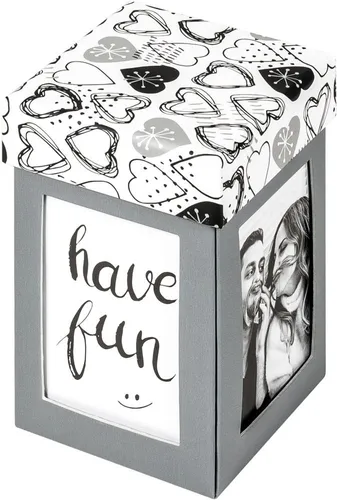 Fotogeschenkbox Surprise Explosionsbox grau