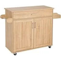 COSTWAY Küchenwagen mit Handtuchhalter und Gewürzboard