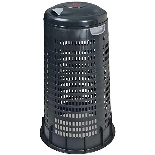 BRB Korbabfallsammler mit Deckel und Klemmring für 120-Liter-Säcke - Haushaltszubehör – Wetterfester Abfallsammler für 120-Liter-Säcke, ideal für den Außenbereich, schützt vor Beschädigungen und bleibt beim Entleeren stabil.