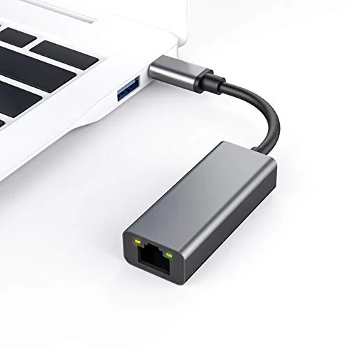 INF Netzwerkadapter USB-C zu RJ45, USB-C Laptop Ethernet Adapter für Gigabit Netzwerke über USB 3.0