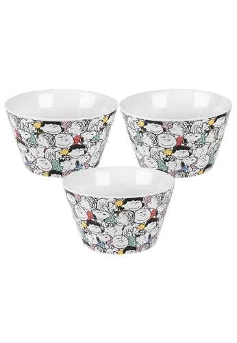 United Labels The Peanuts Schüssel Snoopy - Müslischale Schale Weiß Allover Porzellan 500ml