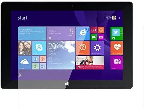 dipos I 2X Displayschutz klar kompatibel mit Trekstor Surftab Wintron 10.1 Schutzfolie 9H Anti-Shock
