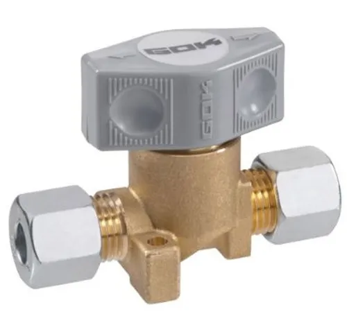 GOK Gas Schnellschlussventil 8x8mm Messing von GOK