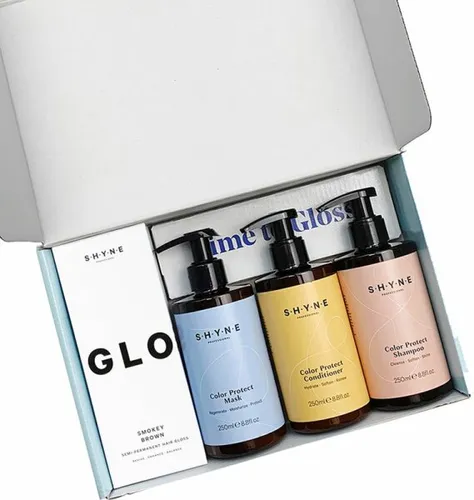 BR Kosmetik-Set SHYNE Its Time to Gloss - Smokey Brown - Shampoos: Neu im Set! Schützend und glanzgebend mit Kerarice, Quinoa und einer feuchtigkeitsspendenden Maske für gesundes Haar.