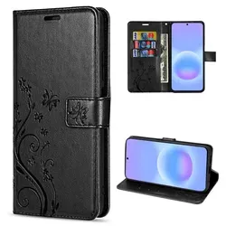 Handyhülle für Samsung Galaxy A57 Klapphülle 3 Kartenfächer & Geldfach Schwarz - Schwarz