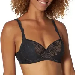 Triumph BH Amourette Charm WHP02 Schwarz C 75 Damen - Funktionsunterwäsche mit elegantem Spitzendesign, optimalem Halt und Komfort für größere Oberweiten – ideal für den Alltag.