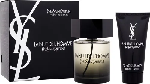 Yves Saint Laurent La Nuit De L`Homme EDT Geschenkset - Herrendüfte mit 100 ml EDT und 50 ml Duschgel, eleganter, holziger und würziger Duft, ideal für besondere Anlässe.