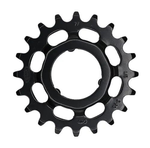 Kettenblatt, KMC Ritzel, 1/2 x 1/8, E-Bike, Shimano, Schaltungsnaben, 20 Zähne, CrMo, schwarz