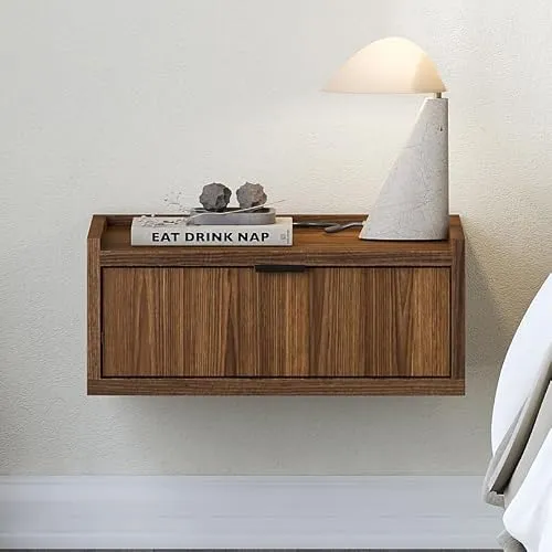 Beautysofa Nachttisch Evron – Wandhängend mit 1 Schublade, 40 cm breit