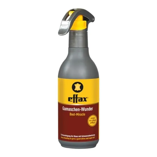 Effax Gamaschen-Wunder 500 ml - Allzweckreiniger für Kunststoff, Lackleder und Gummioberflächen - Effax Gamaschen-Wunder, 500 ml Sprühflasche, reinigt effektiv und pflegt Kunststoff, Lackleder und Gummioberflächen für langanhaltenden Glanz.