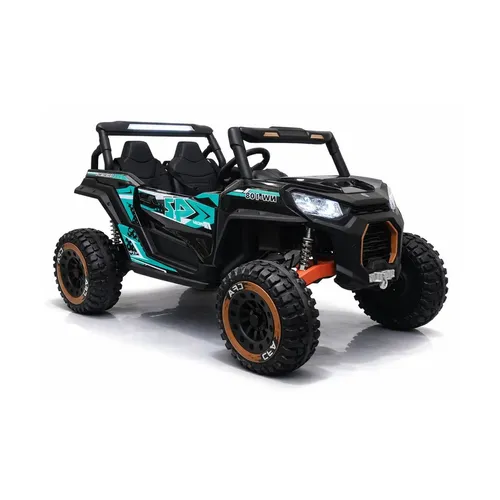 Batteriebetriebener Buggy NEL-913 Schwarz 4x4 24V - Elektro-Kinderauto im robusten 4x4 Design, ideal für Abenteuer im Freien. Hergestellt aus hochwertigem Kunststoff für Langlebigkeit und Sicherheit.