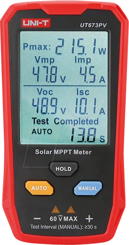 UNI-T Solar MPPT Messgerät UT673PV - Sonstige Messgeräte mit hochpräziser MPPT-Technologie für effiziente Solarenergieüberwachung und -optimierung.