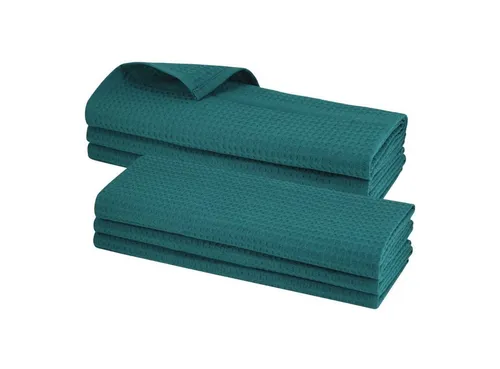 Engelland Geschirrtuch Poliertuch 6-tlg. Waffel-Pique in petrol von ENGELLAND