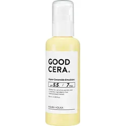 Holika Holika Good Cera Super Ceramide Emulsion 130 ml - Intensiv pflegende Emulsion für trockene und empfindliche Haut. Mit Power Ceramide™ für langanhaltende Feuchtigkeit und Schutz der Hautbarriere. Ideal für sensible Hauttypen.