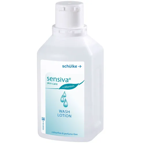 Schülke Sensiva Wash Lotion 500 ml - Duschgel, parfüm- und farbstofffrei, ideal für hygienische Händereinigung in der Lebensmittelindustrie mit feuchtigkeitsspendendem Allantoin.