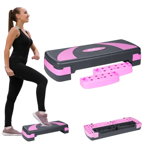 Rebel Step Aerobic Stepbank 3 Stufen Grau-violett RBA-3225-PU