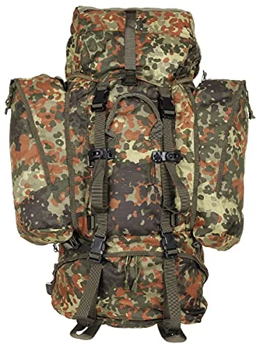 Bundeswehr Rucksack Alpin 110 Liter - Ideal für Outdoor-Abenteuer - Multifunktionsrucksack mit 110 L Kapazität, wasserabweisend und gepolstert für optimalen Tragekomfort. Perfekt für Wandern und Trekking.